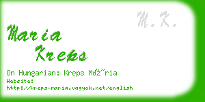 maria kreps business card